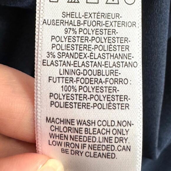 Dress The Population Midnight Blue Sandra Plunge Crepe Trumpet Gown Women's XL - Picture 11 of 13